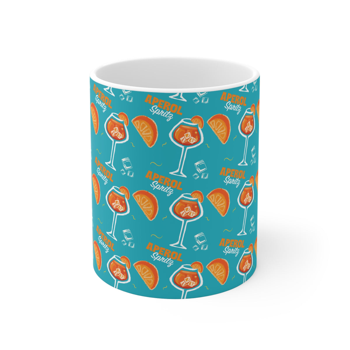 Aperol Spritz 11oz Coffee Mug — Turquoise Spritz Collection Inspired Design