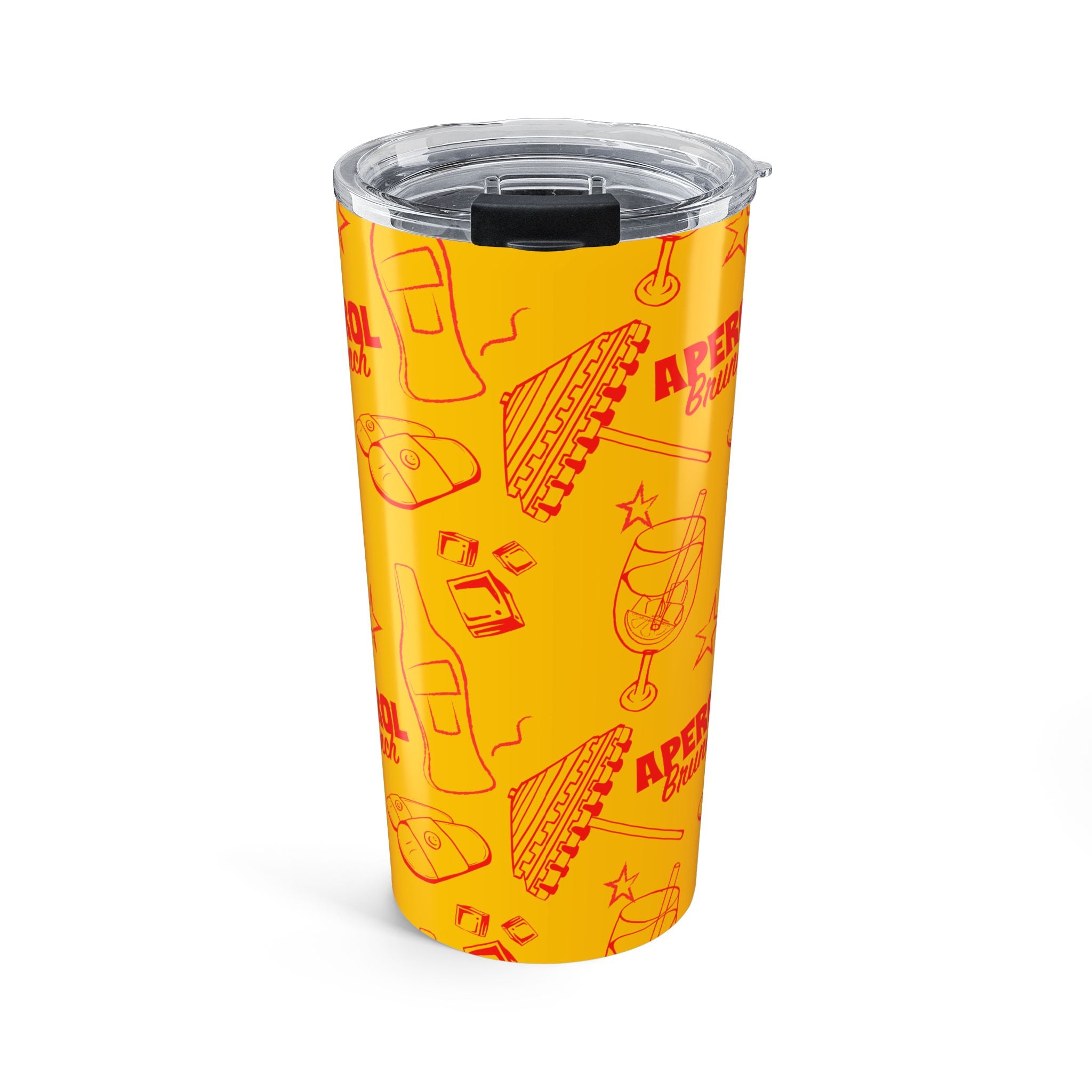 Aperol Brunch 20oz Tumbler — Red & Yellow Aperol Inspired Design