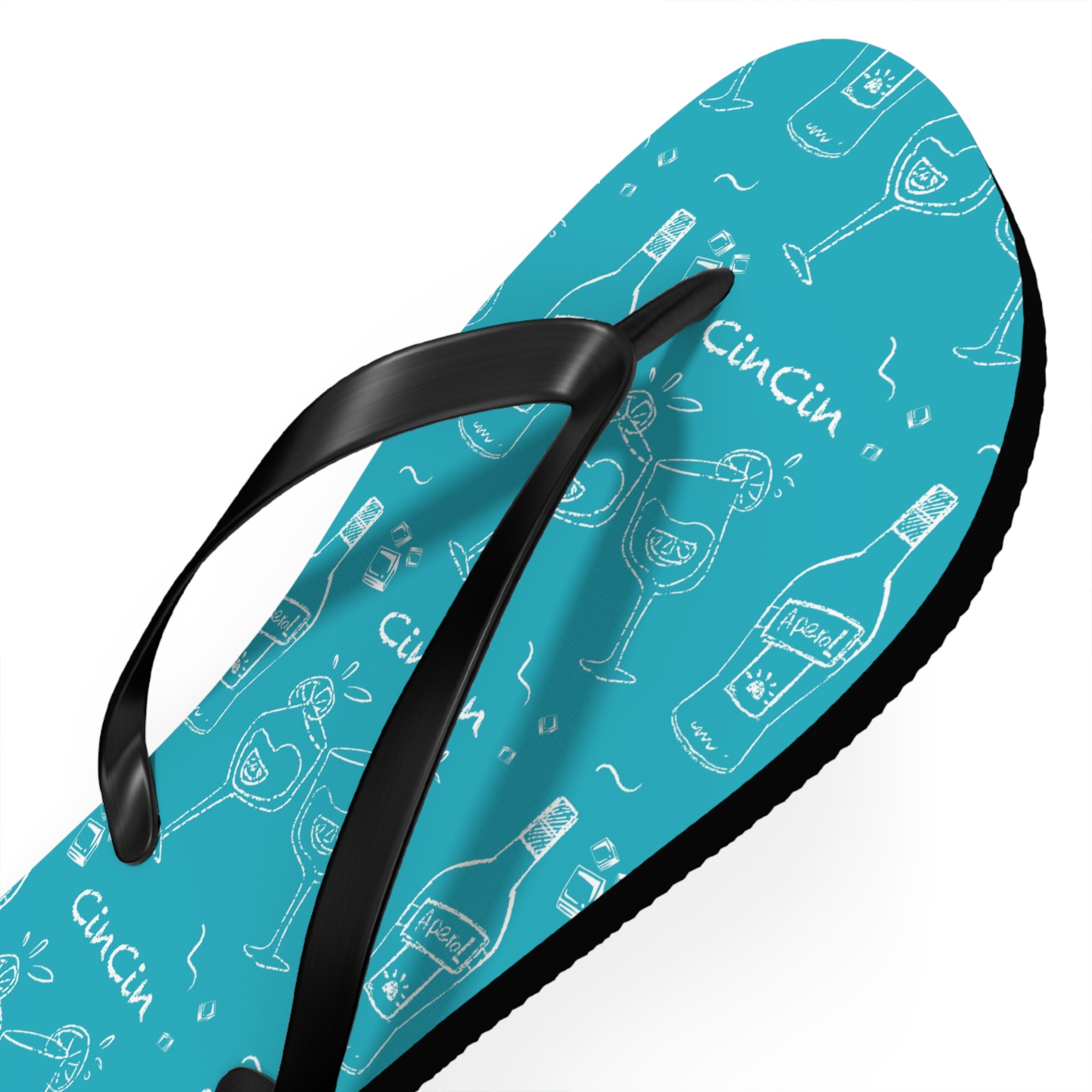 CinCin Turquoise Flip Flops – Turquoise Cin Cin Brunch Collection Inspired Design