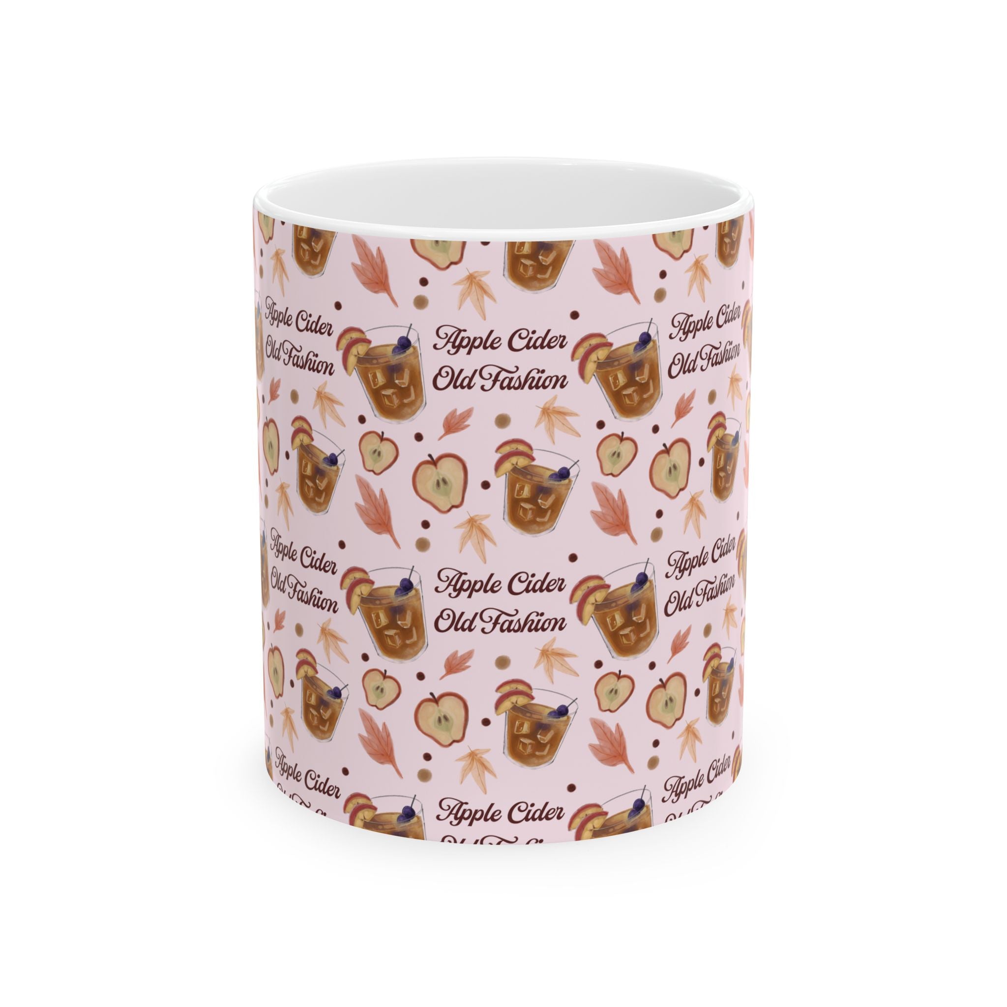 Apple Cider Old Fashioned 11oz Coffee Mug — Light Pink Apple Cider Collection Inspired Design
