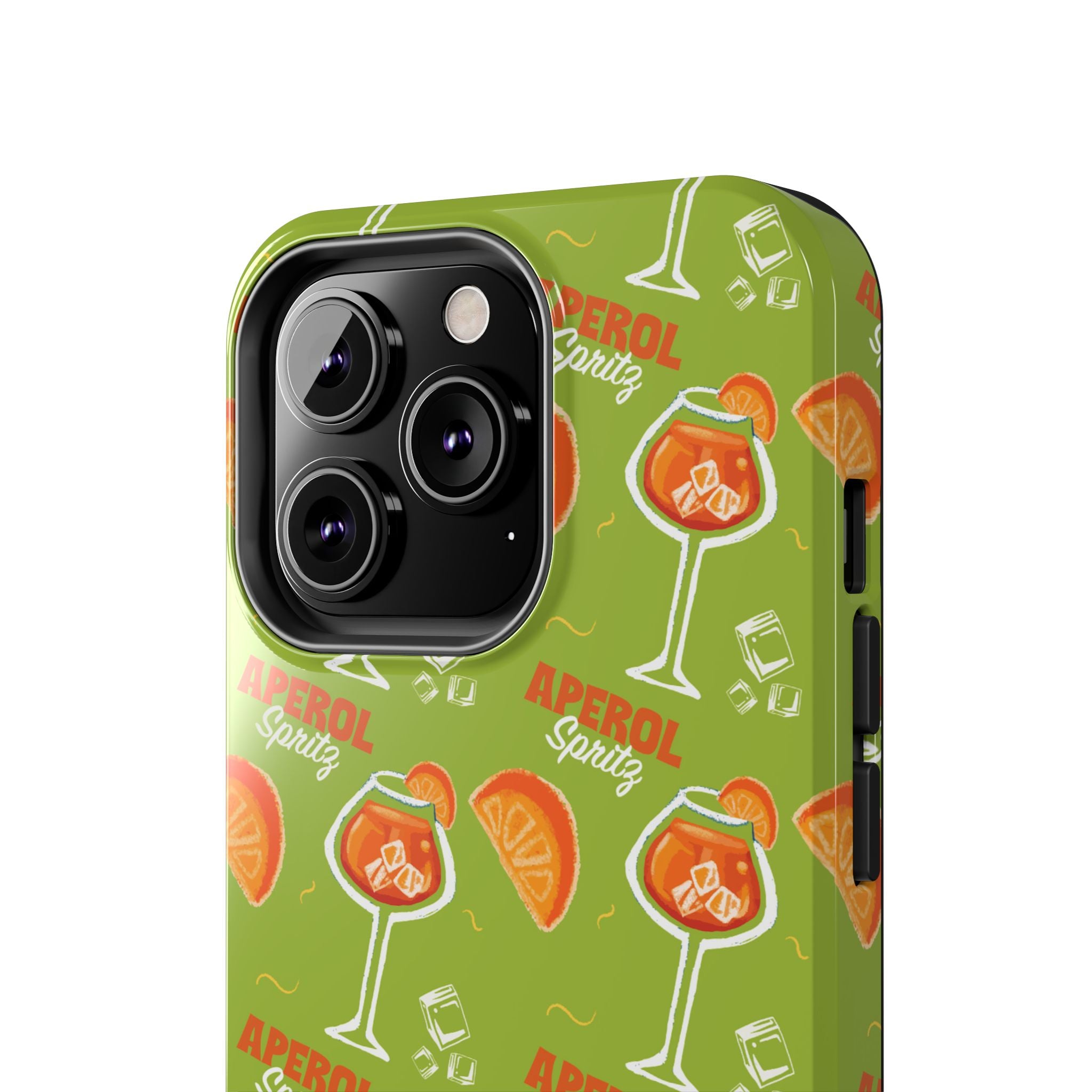 Aperol Spritz Pattern Tough Phone Case — Green Spritz Collection Inspired Design