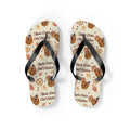 Apple Cider Old Fashioned Flip Flops — Beige Apple Cider Collection Inspired Design