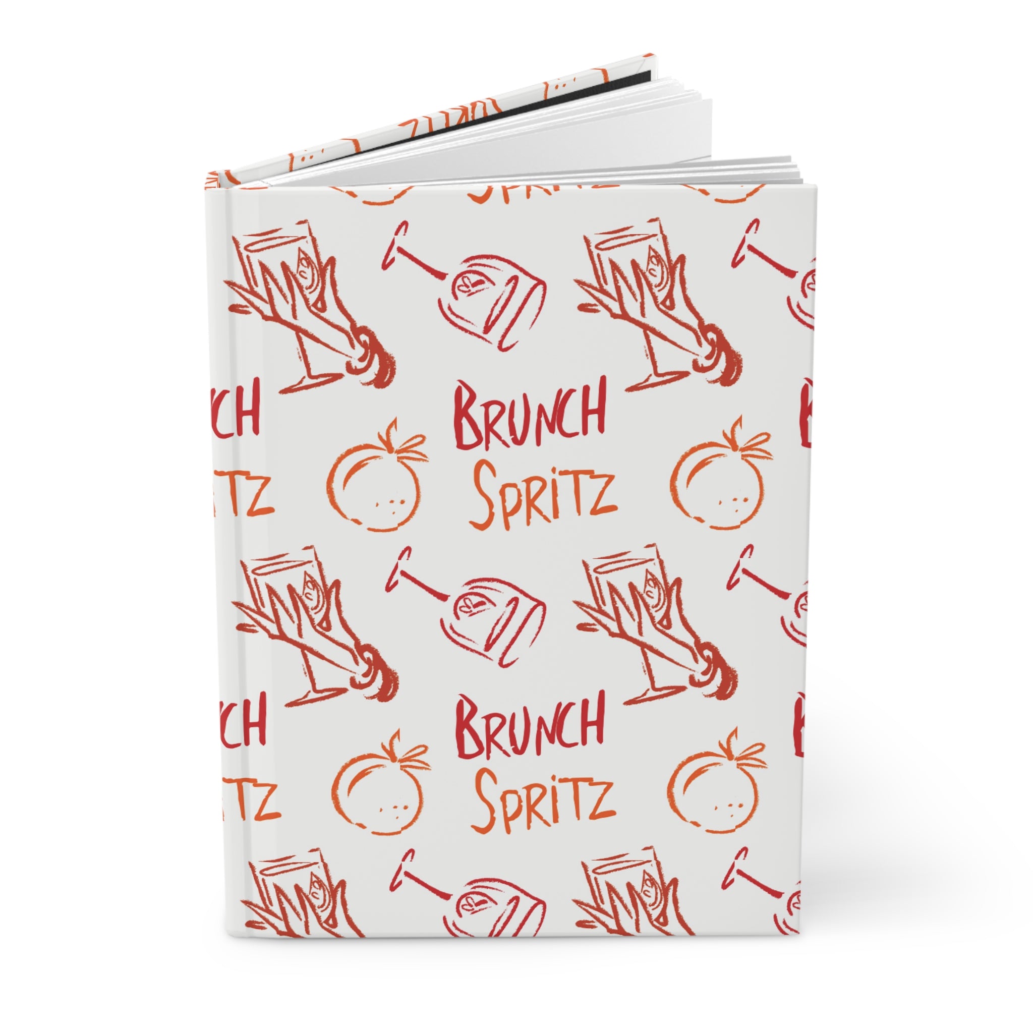 Brunch Spritz Hardcover Journal — White Brunch Collection Inspired Design