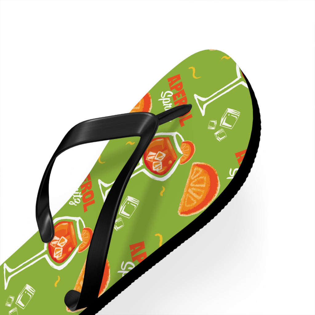 Aperol Spritz Flip Flops – Green Spritz Collection Inspired Design