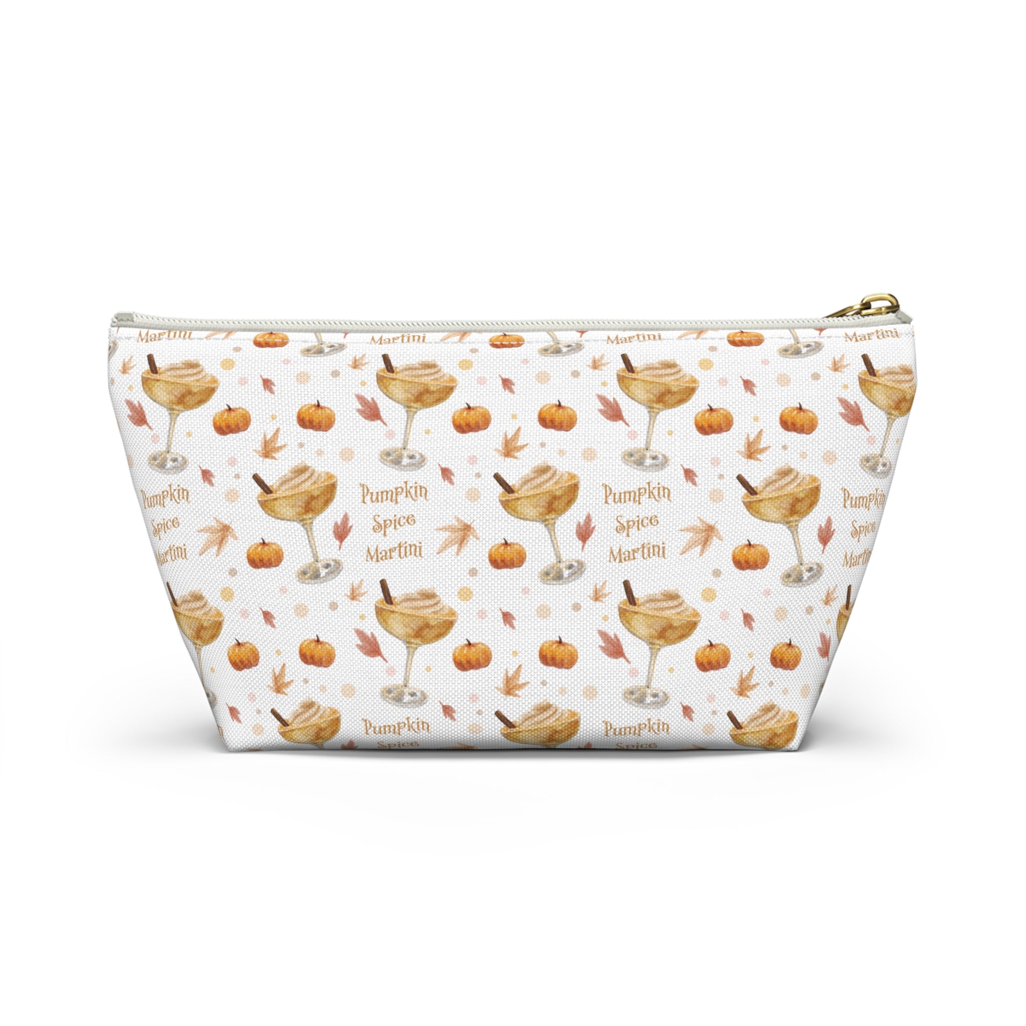 Pumpkin Spice Martini Accessory Pouch — White Pumpkin Collection Inspired Design