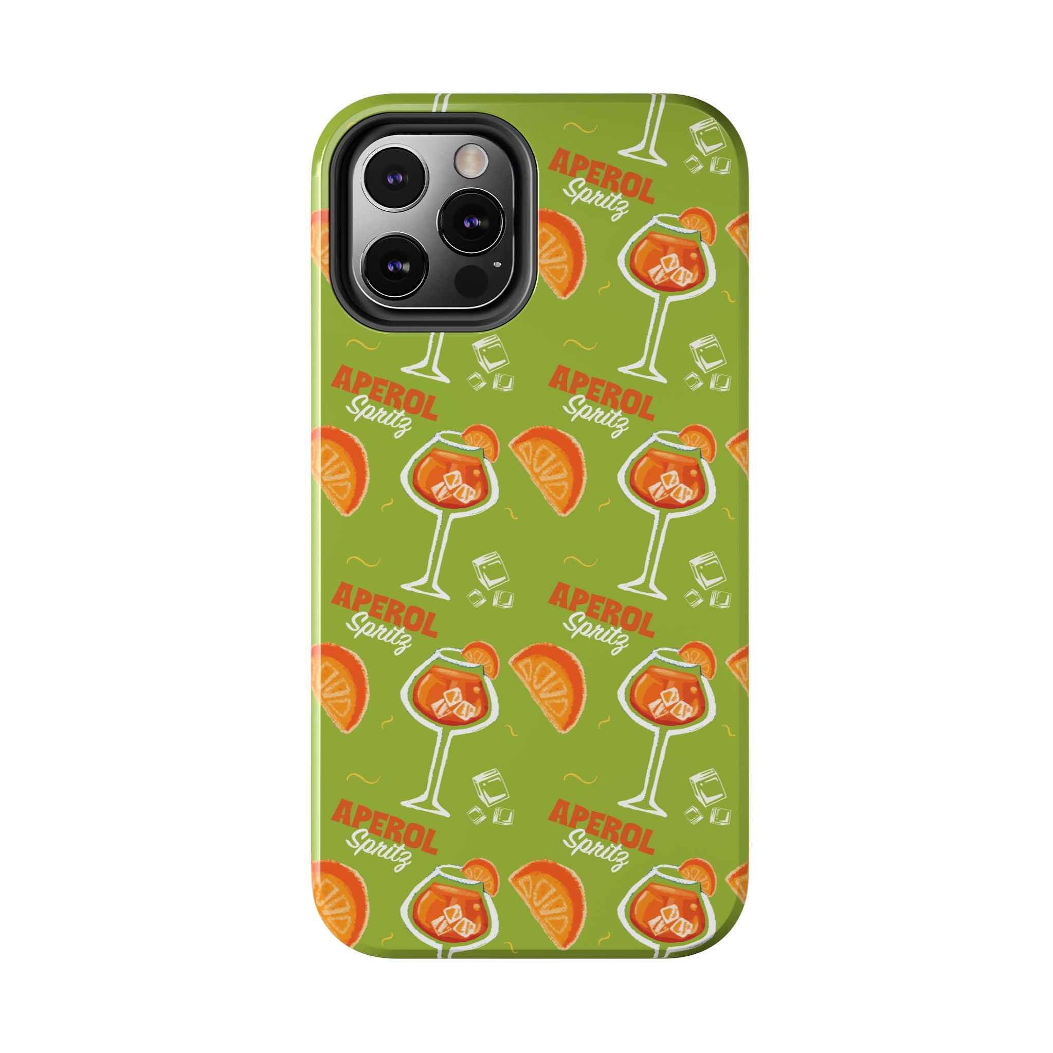 Aperol Spritz Pattern Tough Phone Case — Green Spritz Collection Inspired Design