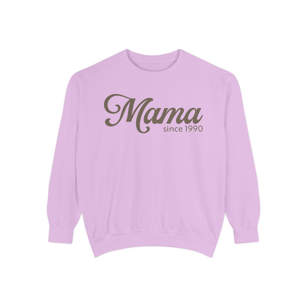 Mama Since 1990 Sweatshirt – Vintage Mom Crewneck Sweatshirt | Minimal Mama Gift for Mother’s Day