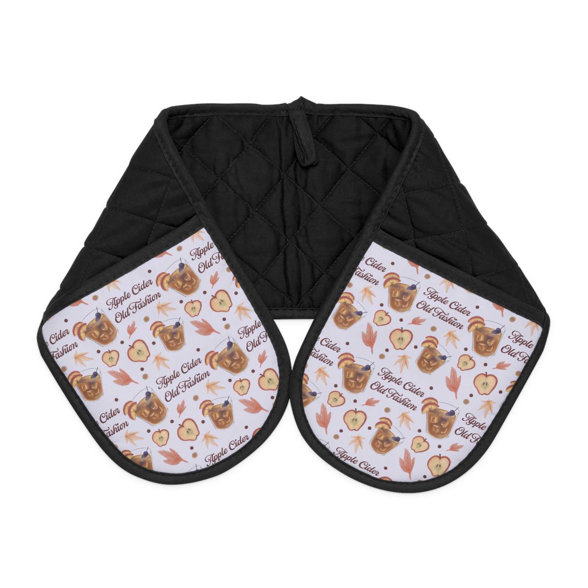 Apple Cider Old Fashioned Double Oven Mitt — Light Violet Apple Cider Collection Inspired Design