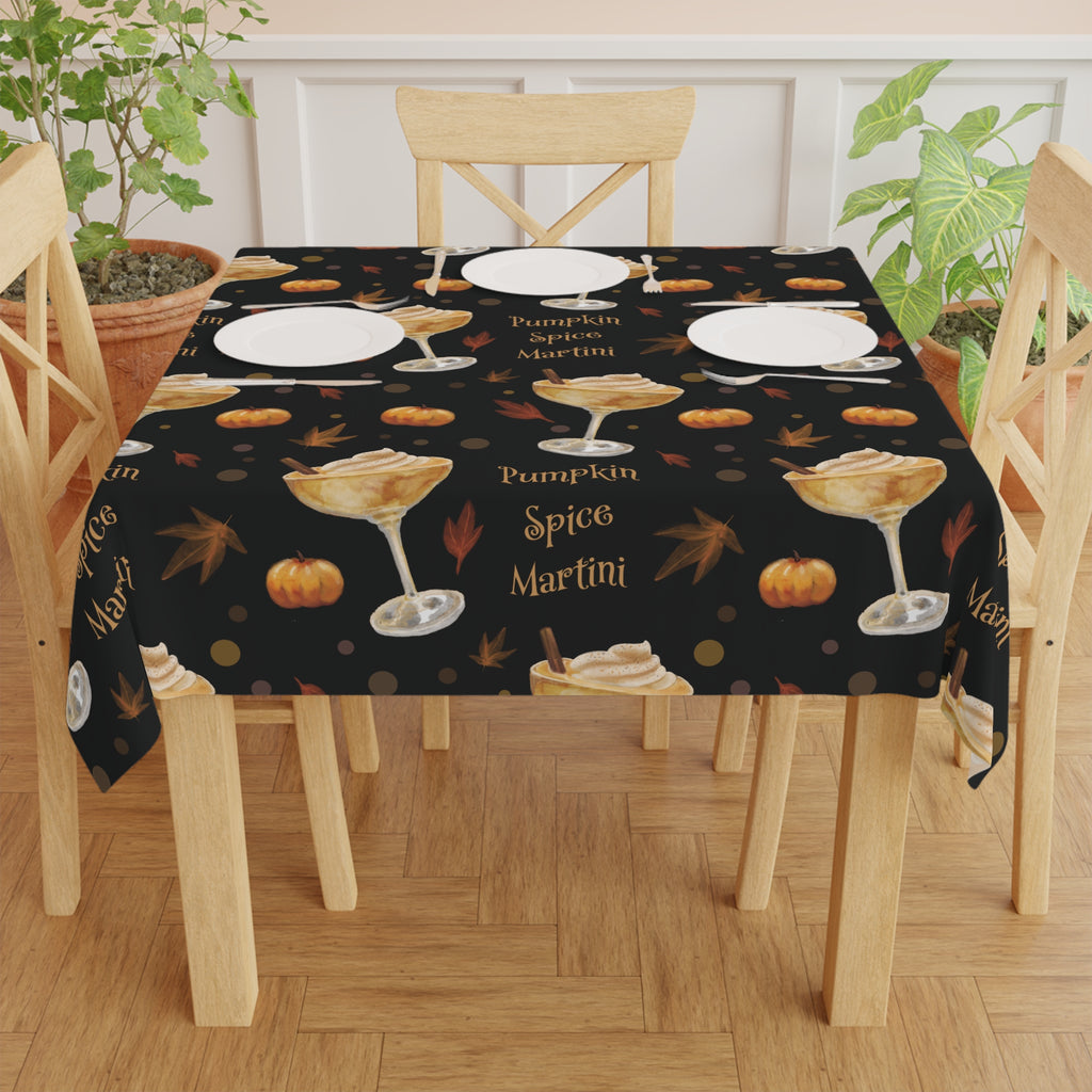 Pumpkin Spice Martini Tablecloth — Black Pumpkin Collection Inspired Design