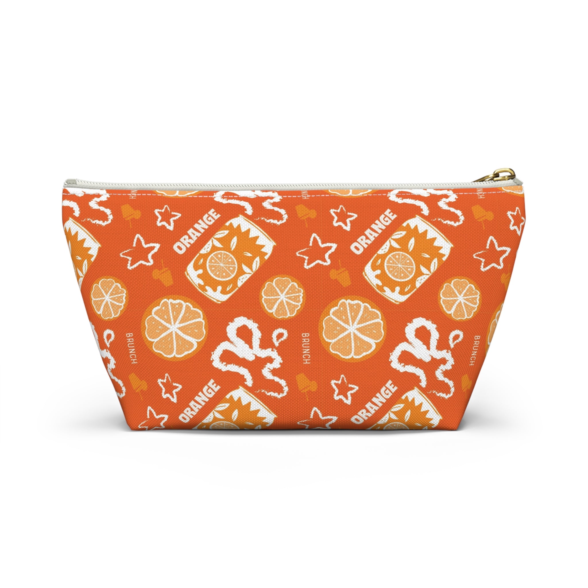 Orange Fruit Brunch Pouch w T-bottom — Orange Aperol Inspired Design
