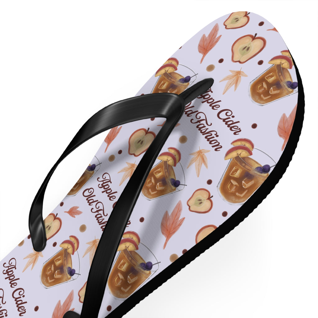 Apple Cider Old Fashioned Flip Flops — Light Violet Apple Cider Collection Inspired Design