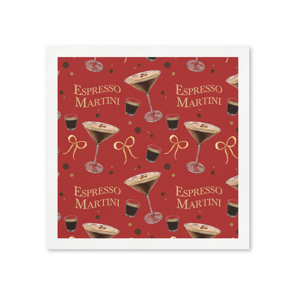 Espresso Martini 50pcs Napkins — Red Espresso Collection Inspired Design