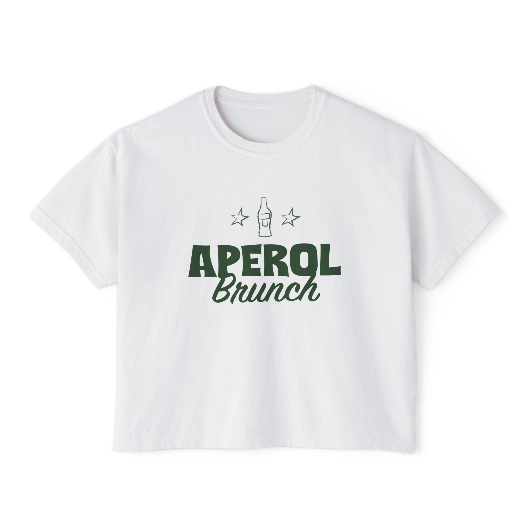 Aperol Brunch Women's Boxy Tee — Green Aperol Inspired Shirt
