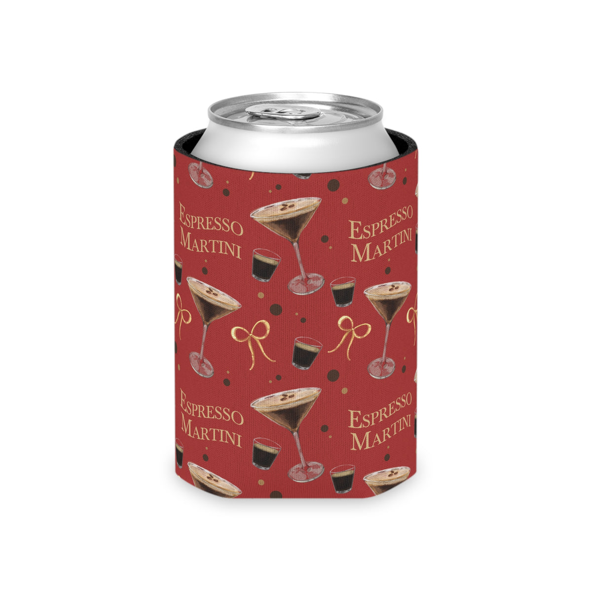 Espresso Martini Can Cooler — Red Espresso Collection Inspired Design