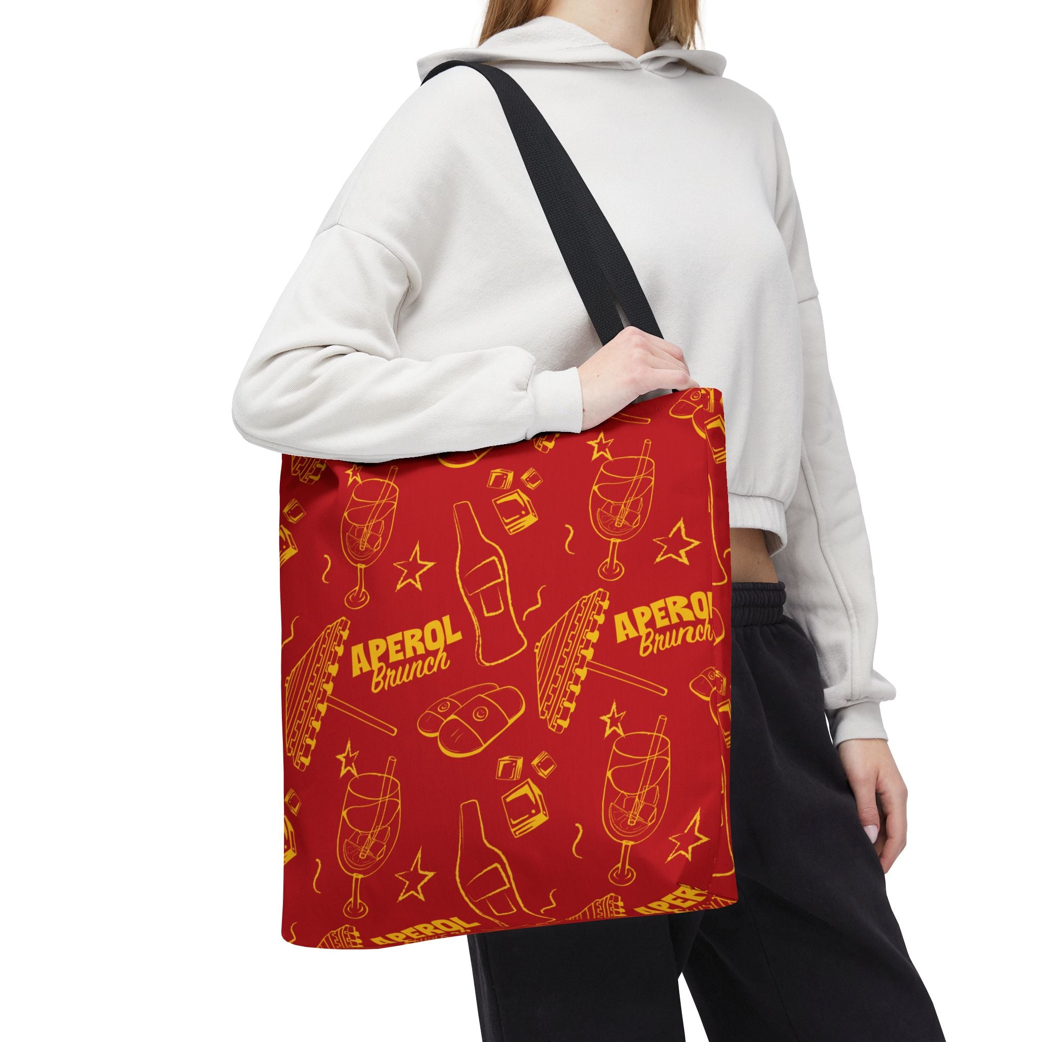 Aperol Brunch Tote Bag — Red Aperol Inspired Design