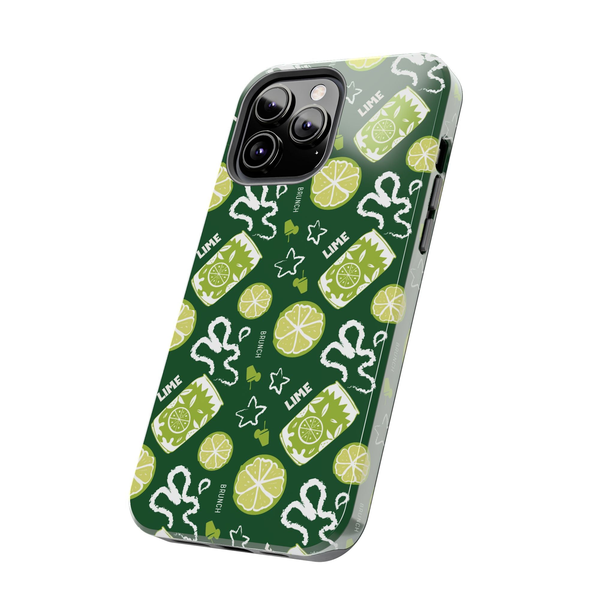 Lime Brunch Fruit Collection Tough Phone Case — Green Aperol Inspired Design