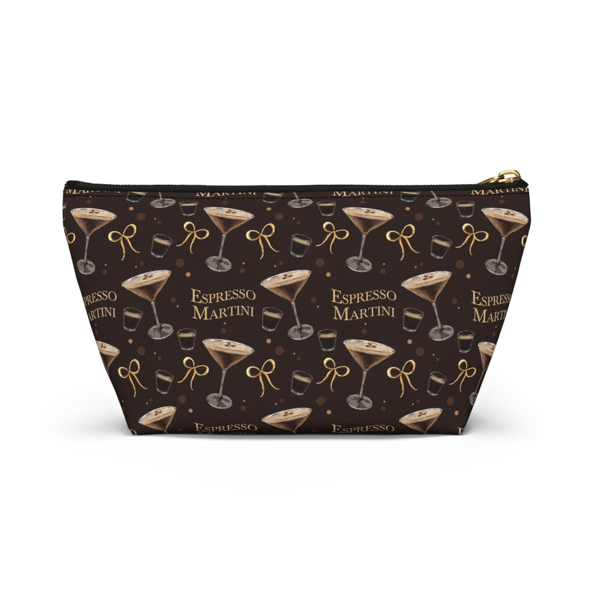 Espresso Martini Accessory Pouch — Dark Brown Espresso Collection Inspired Design
