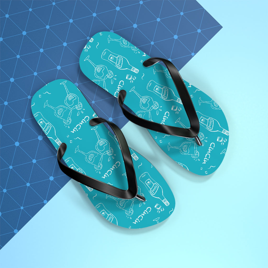 CinCin Turquoise Flip Flops – Turquoise Cin Cin Brunch Collection Inspired Design