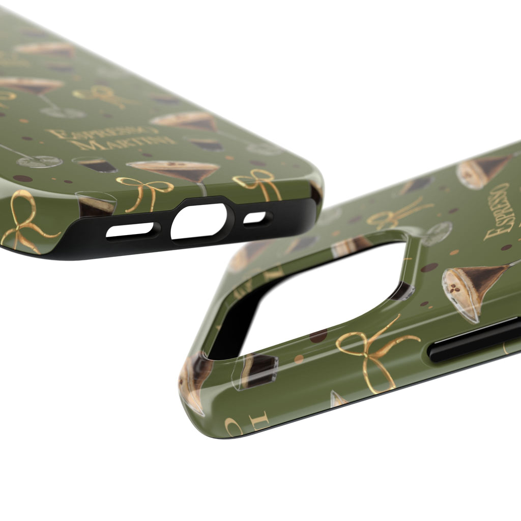 Espresso Martini Tough Phone Case — Olive Green Espresso Collection Inspired Design