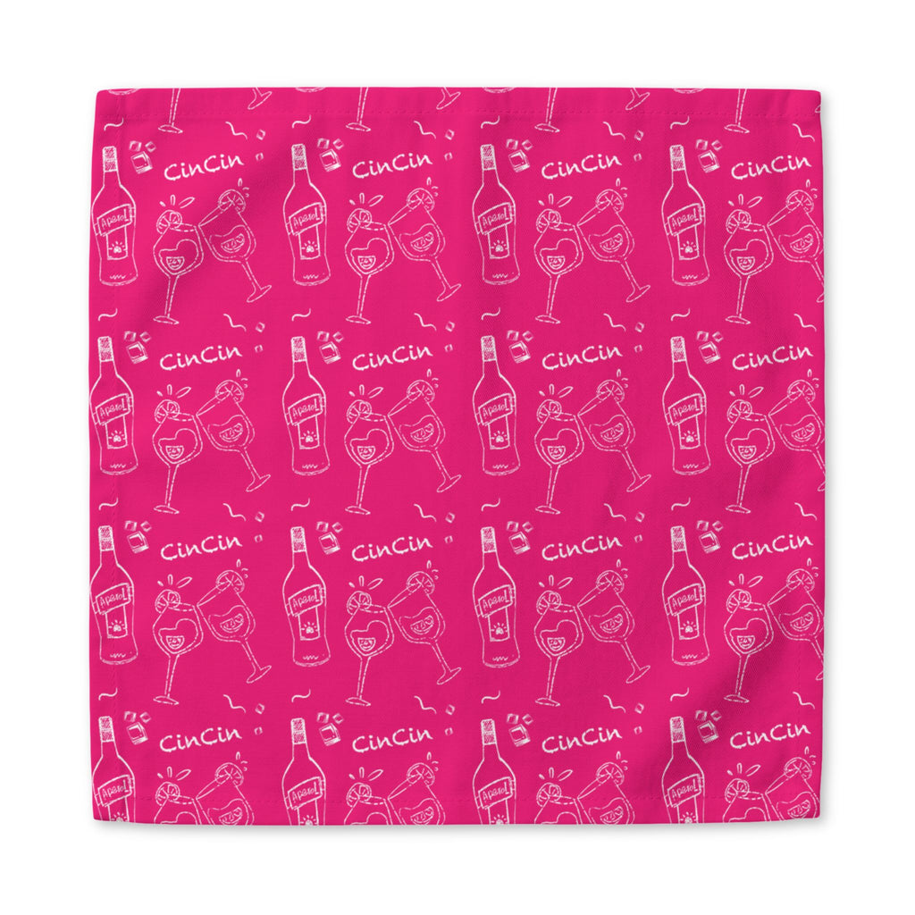 Cin Cin Napkin — Magenta Cotton Twill Napkin