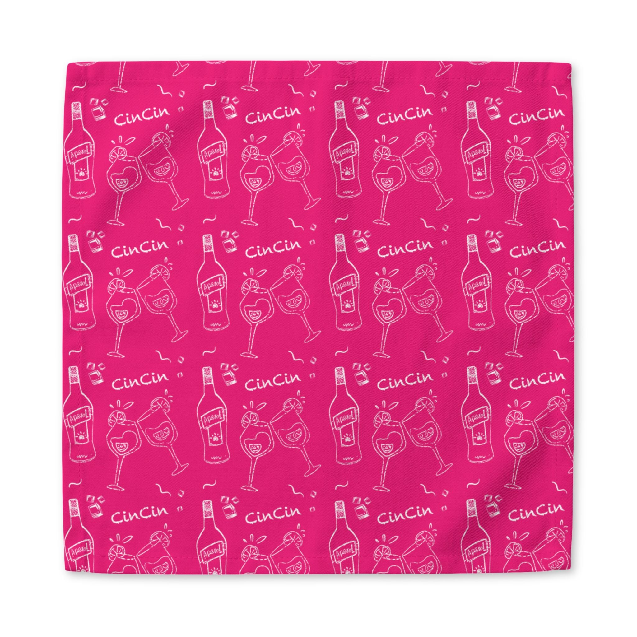Cin Cin Napkin — Magenta Cotton Twill Napkin