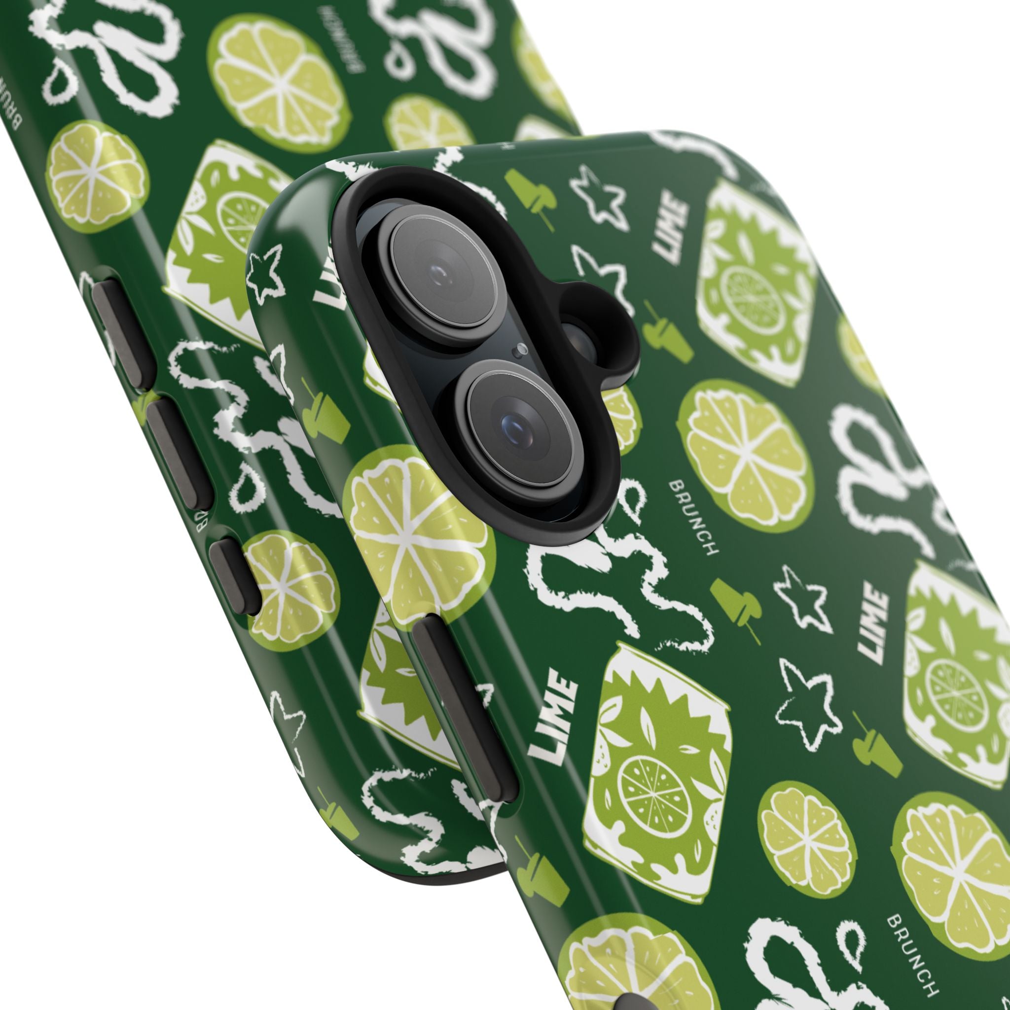 Lime Brunch Fruit Collection Tough Phone Case — Green Aperol Inspired Design