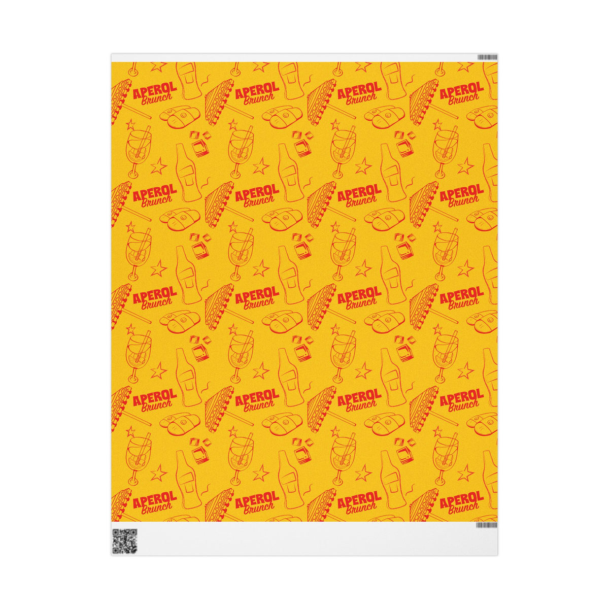 Aperol Brunch Peel Wrapping Paper Roll — Aperol Yellow Collection Inspired Design
