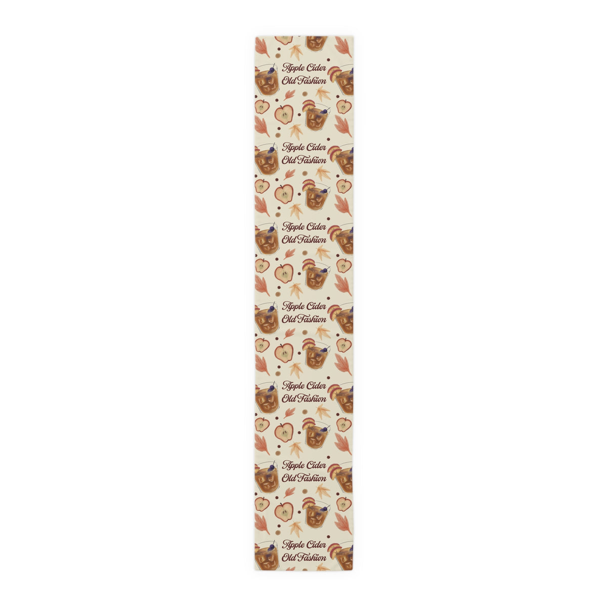 Apple Cider Old Fashioned Table Runner — Beige Apple Cider Collection Inspired Design