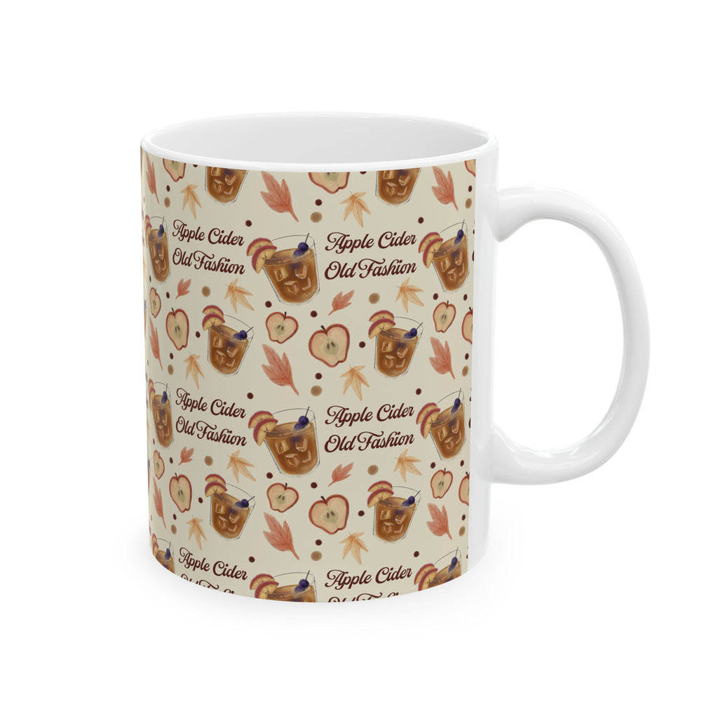 Apple Cider Old Fashioned 11oz Coffee Mug — Beige Apple Cider Collection Inspired Design