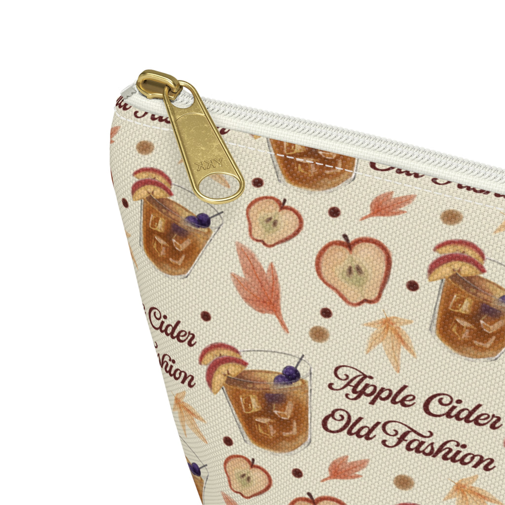 Apple Cider Old Fashioned Accessory Pouch  — Beige Apple Cider Collection Inspired Design