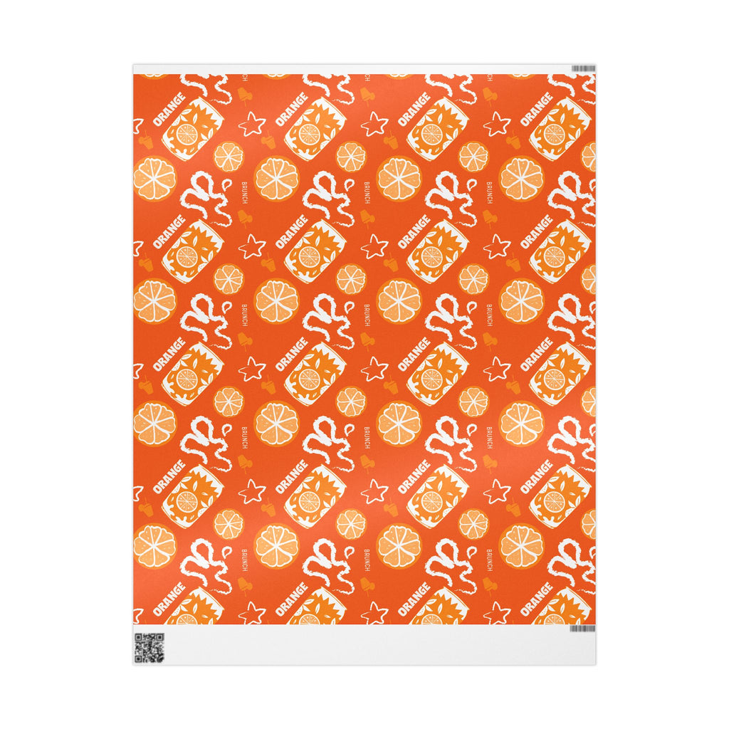 Orange Fruit Brunch Peel Wrapping Paper Roll — Orange Fruit Brunch Collection Inspired Design