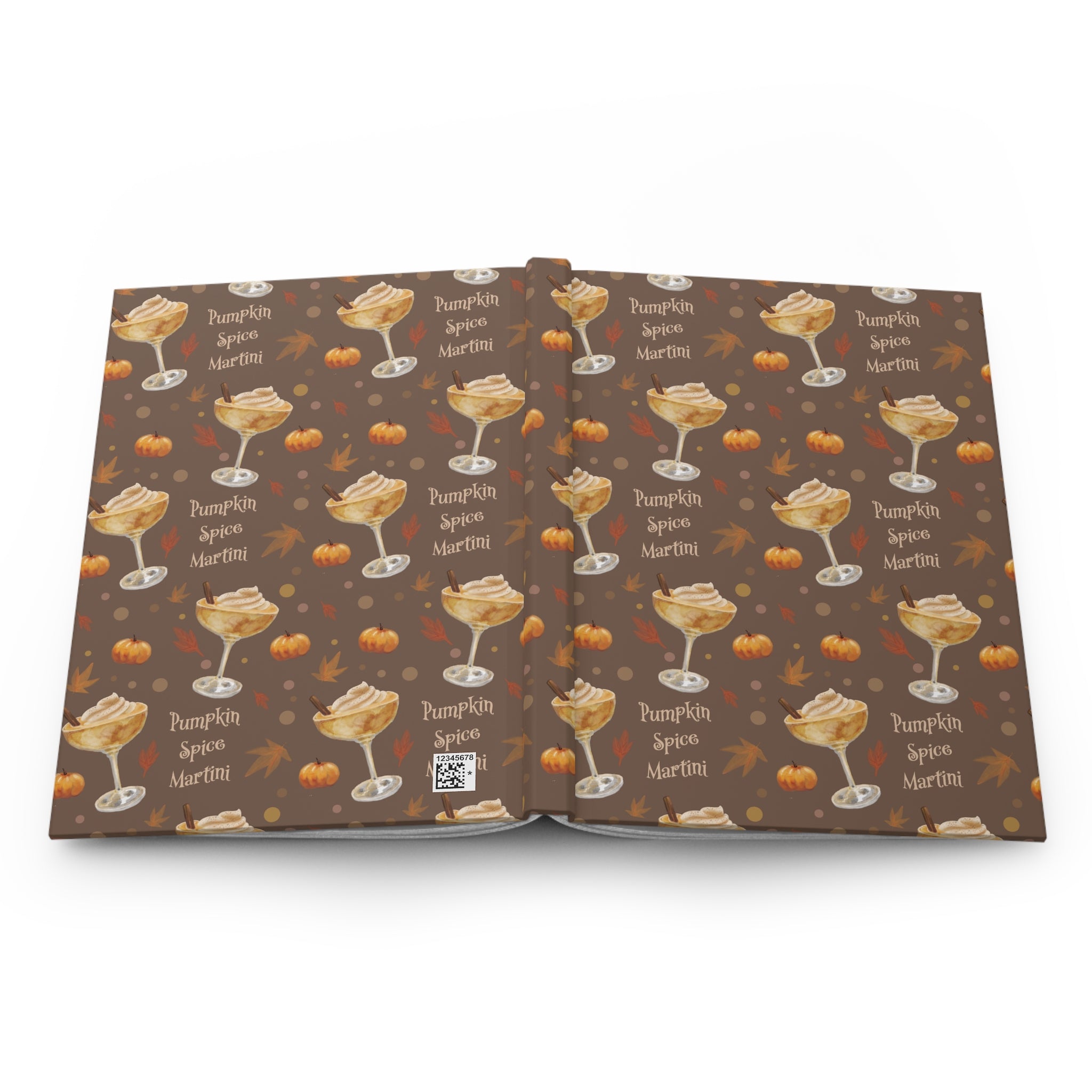 Pumpkin Spice Martini Hardcover Journal — Brown Pumpkin Collection Inspired Design
