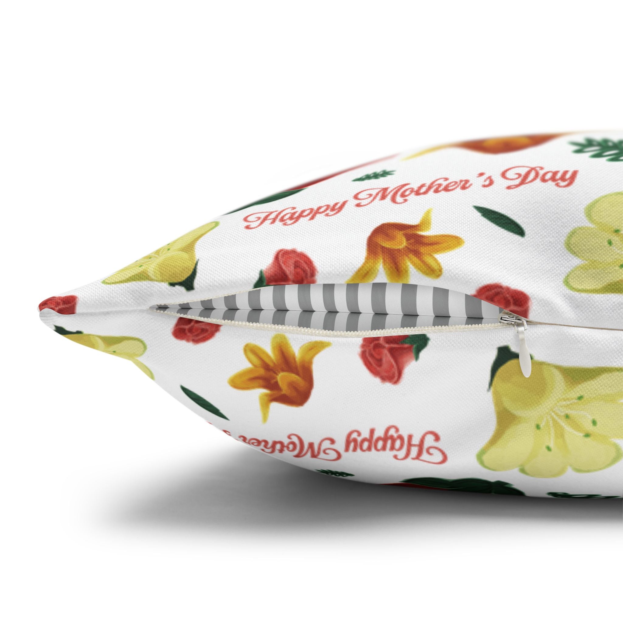 Gift for Mom Floral Throw Pillow Cover – Mother’s Day Botanical Cushion | Spring Home Decor