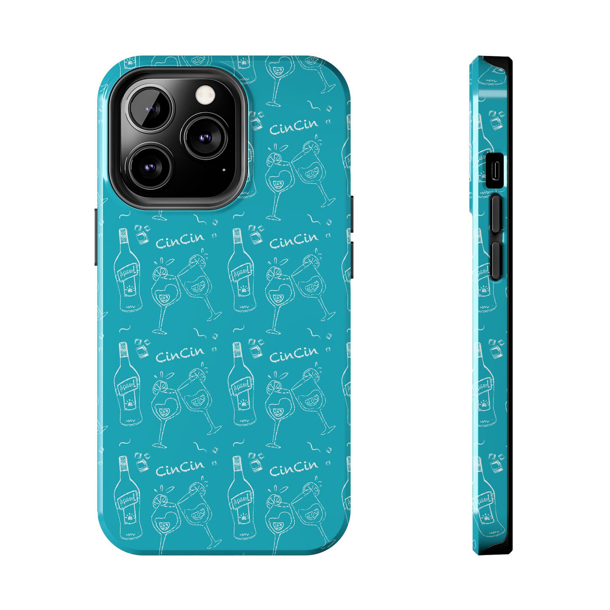 Cin Cin Spritz Tough Phone Case — Turquoise CinCin Brunch Collection Inspired Design