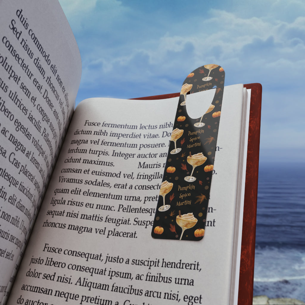 Pumpkin Spice Martini Metal Bookmark — Black Pumpkin Collection Inspired Design