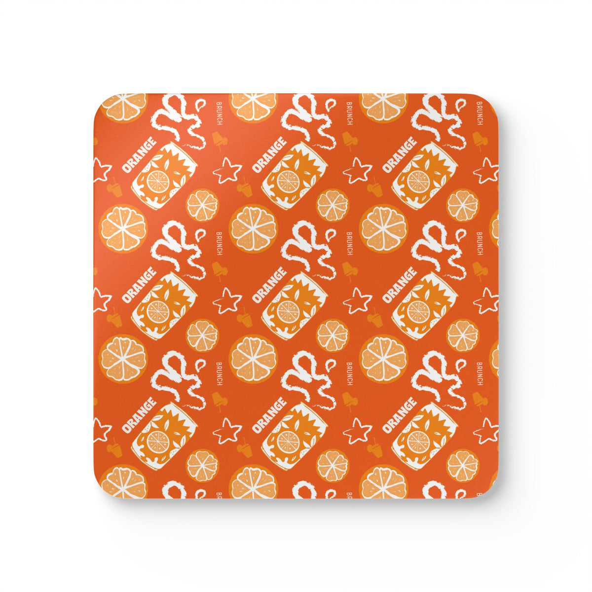 Orange Fruit Brunch Corkwood Coaster Set (4-Pack) – Orange Fruit Brunch Collection Inspired Design