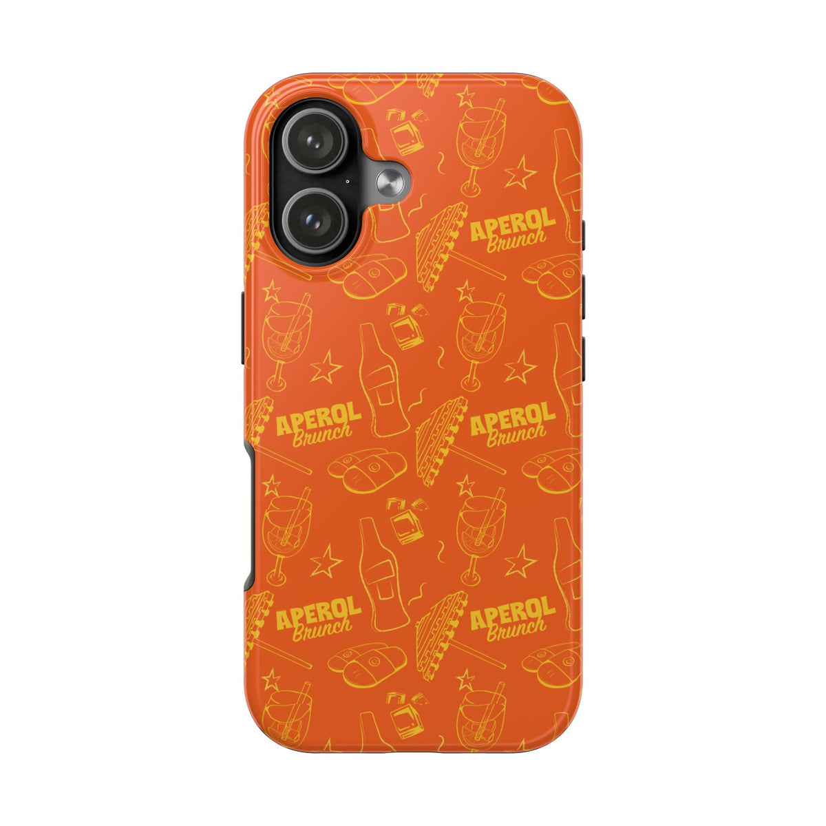 Aperol Brunch Collection Tough Phone Case - Orange and Yellow Brunch Inspired Design