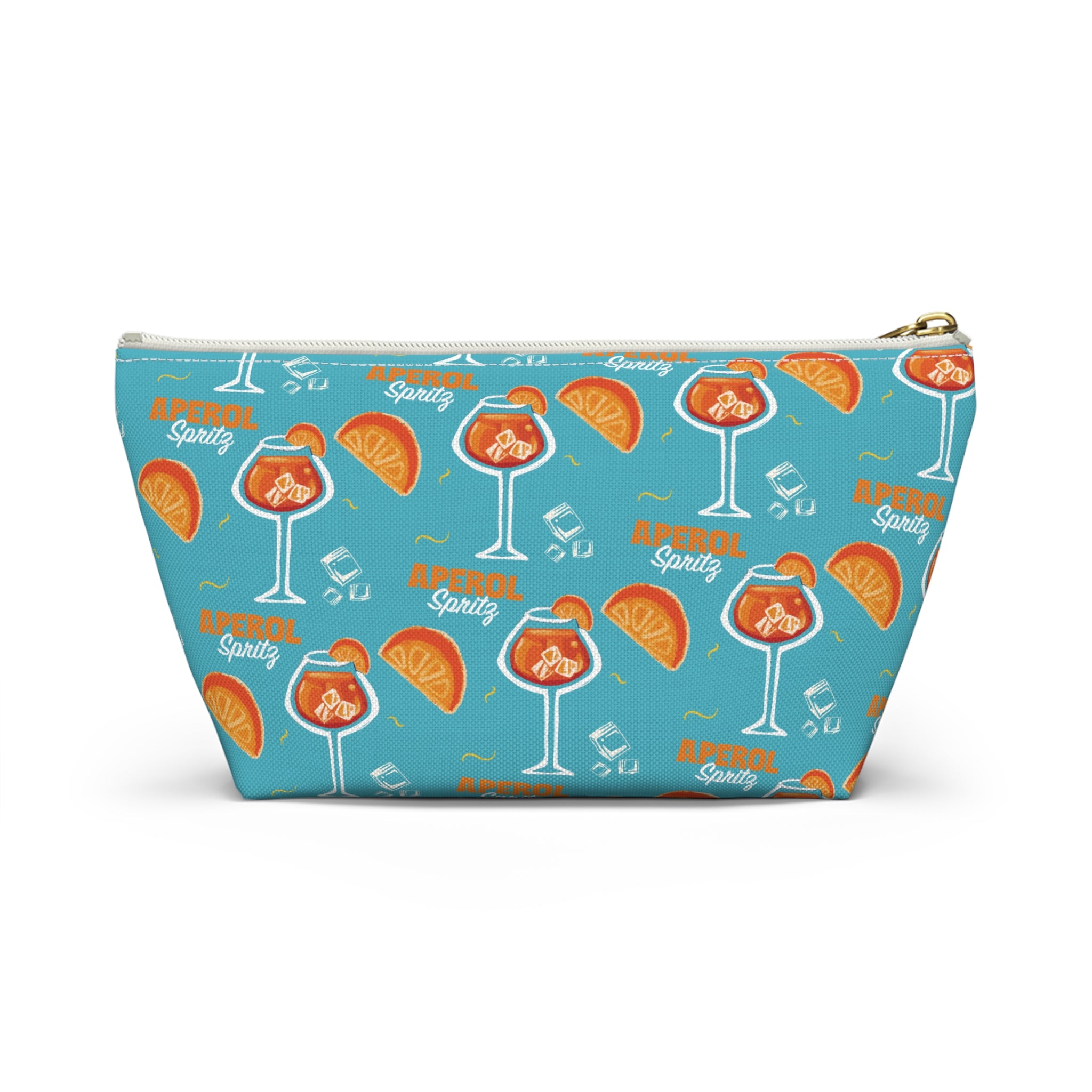 Aperol Spritz Accessory Pouch — Turquoise Aperol Inspired Design