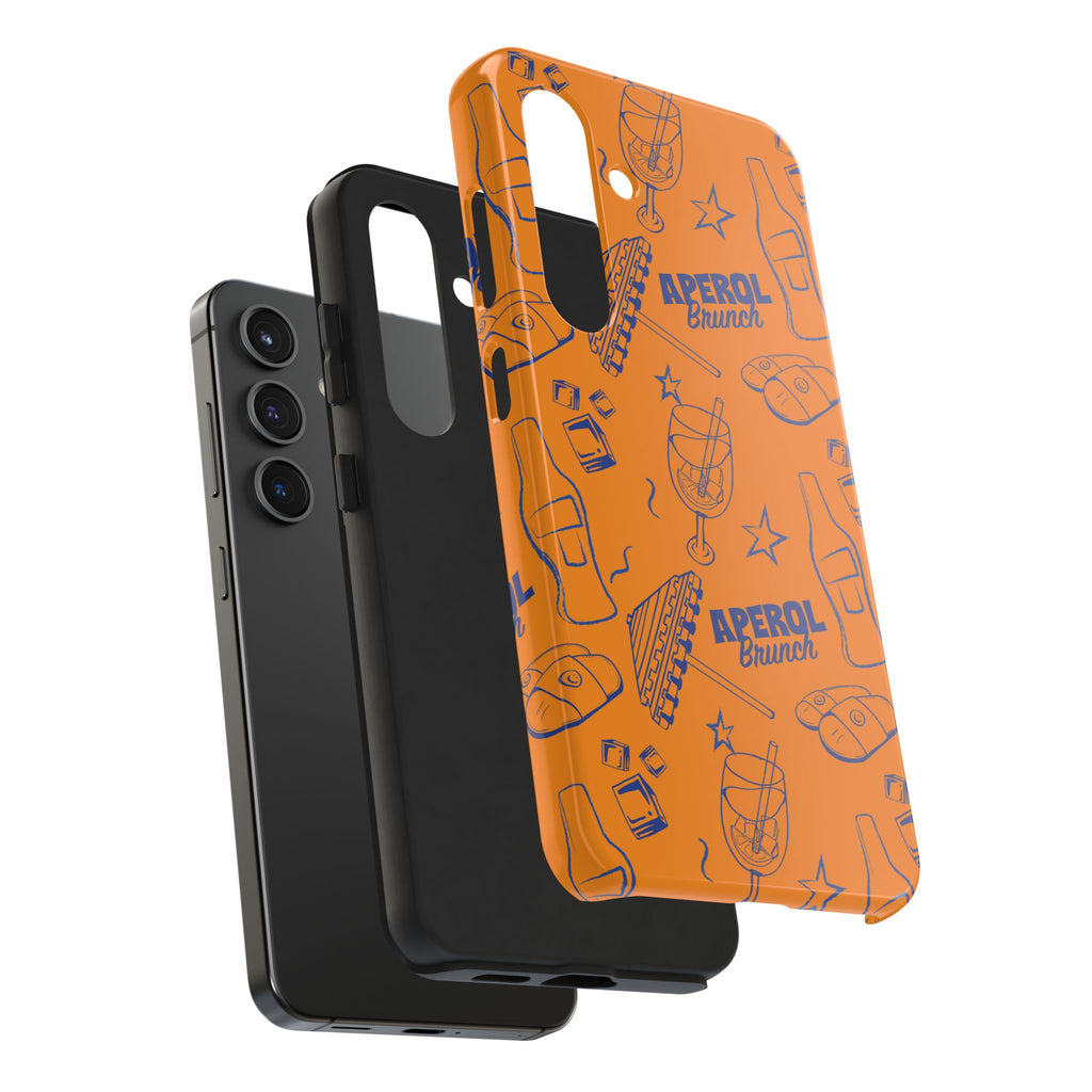 Aperol Brunch Tough Phone Case — Orange Cocktail Pattern