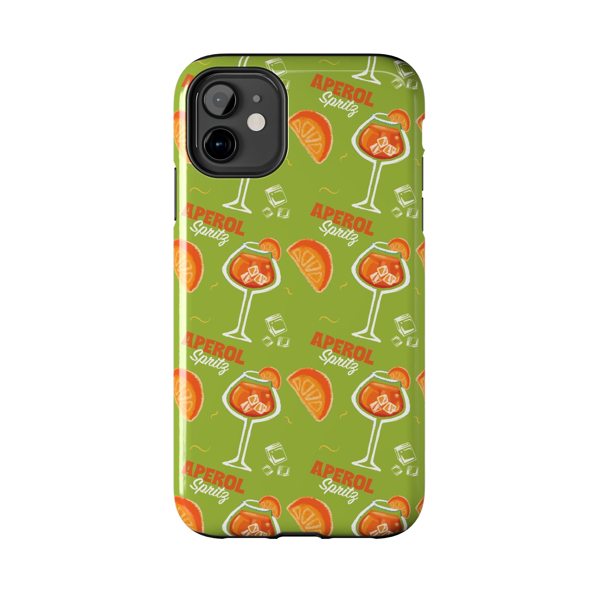 Aperol Spritz Pattern Tough Phone Case — Green Spritz Collection Inspired Design