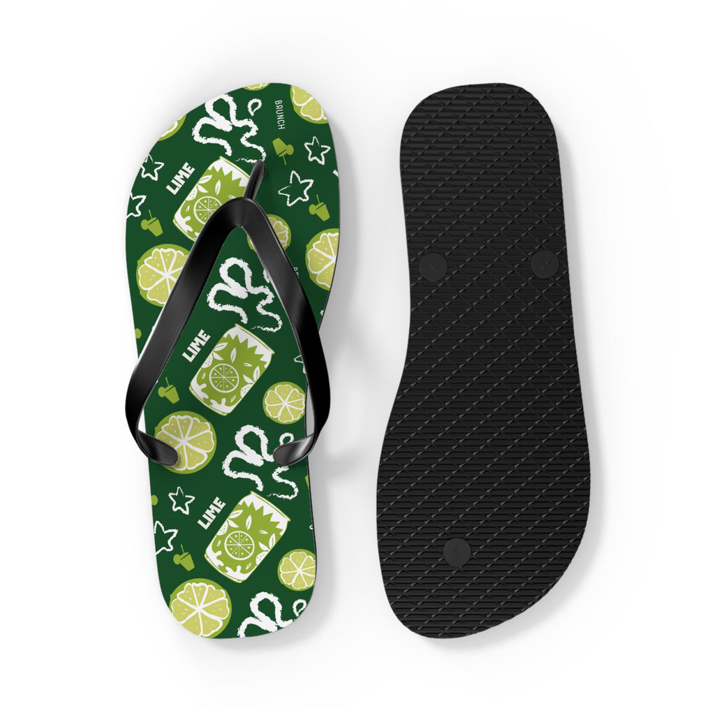 Lime Fruit Brunch Flip Flops – Lime Brunch Collection Inspired Design