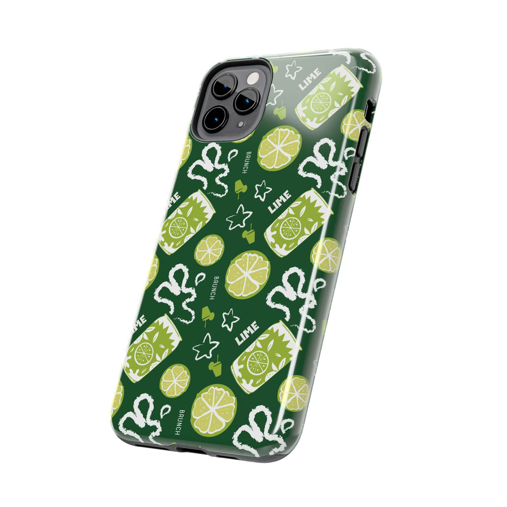 Lime Brunch Fruit Collection Tough Phone Case — Green Aperol Inspired Design