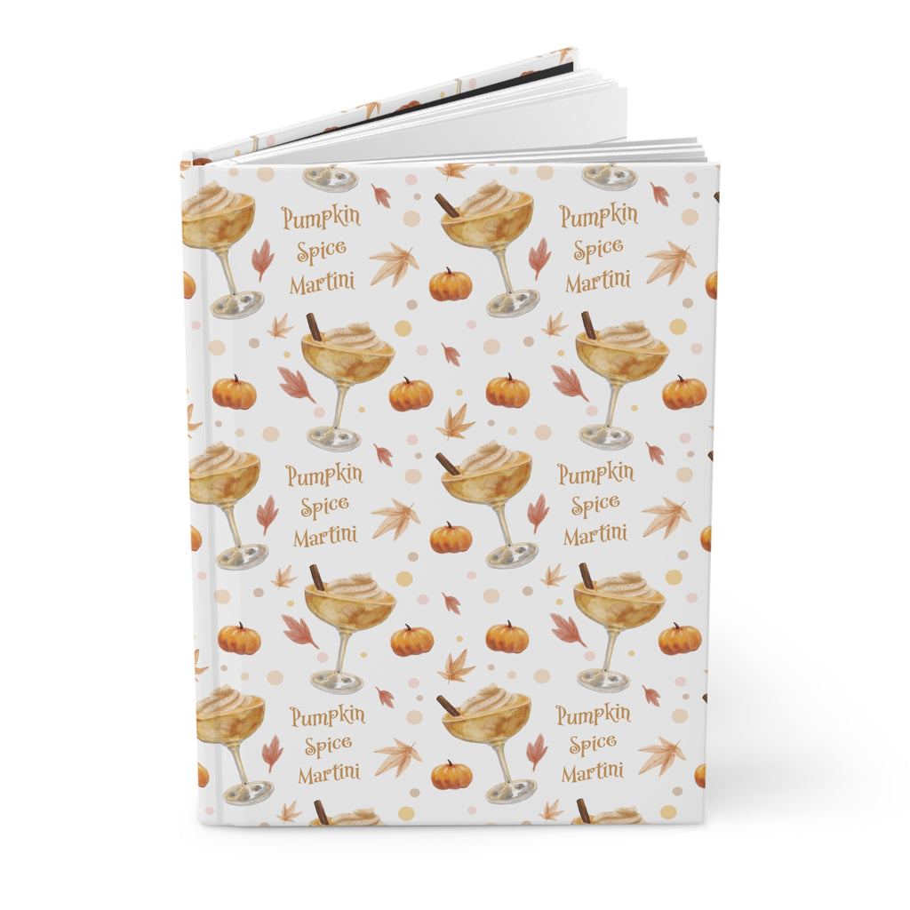 Pumpkin Spice Martini Hardcover Journal — White Pumpkin Collection Inspired Design
