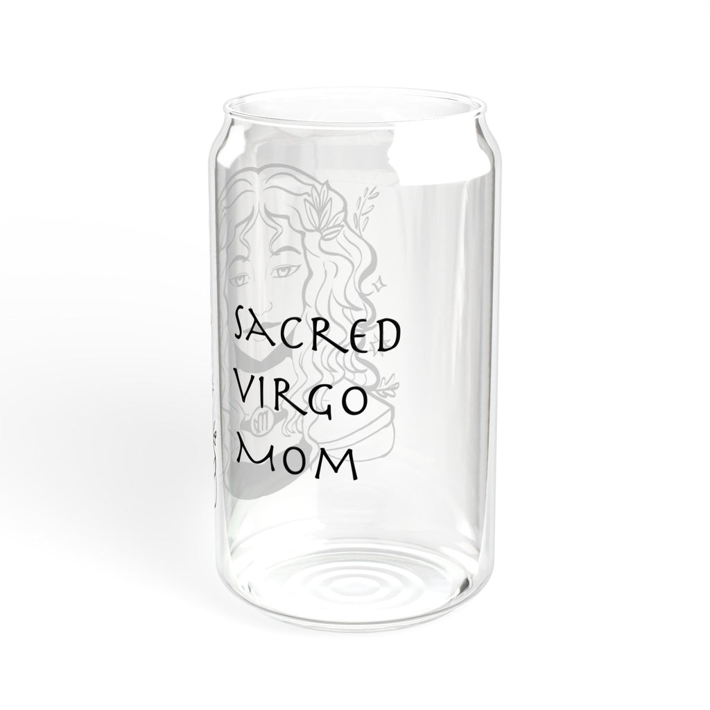Virgo Mom Gift – Zodiac 16oz Glass Cup for Mom | Astrology Sipper Glass