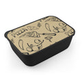 Pizza Pattern PLA Bento Box with Band & Utensils — Reusable Lunch Container