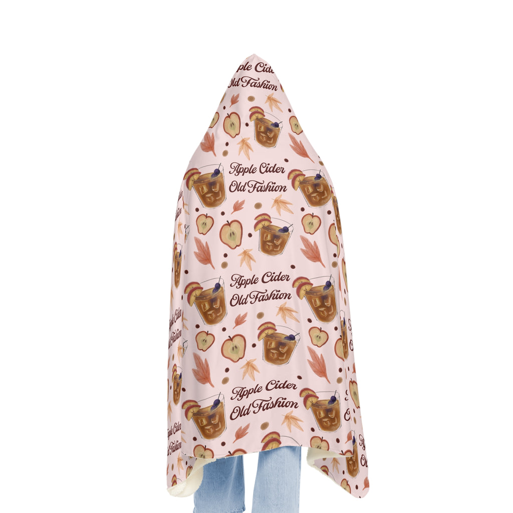 Apple Cider Old Fashion Hooded Throw Blanket – Light Pink Apple Cider Collection Inspired Design