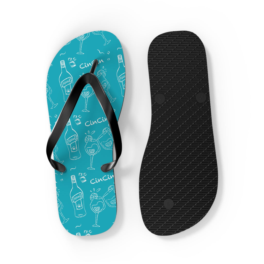 CinCin Turquoise Flip Flops – Turquoise Cin Cin Brunch Collection Inspired Design