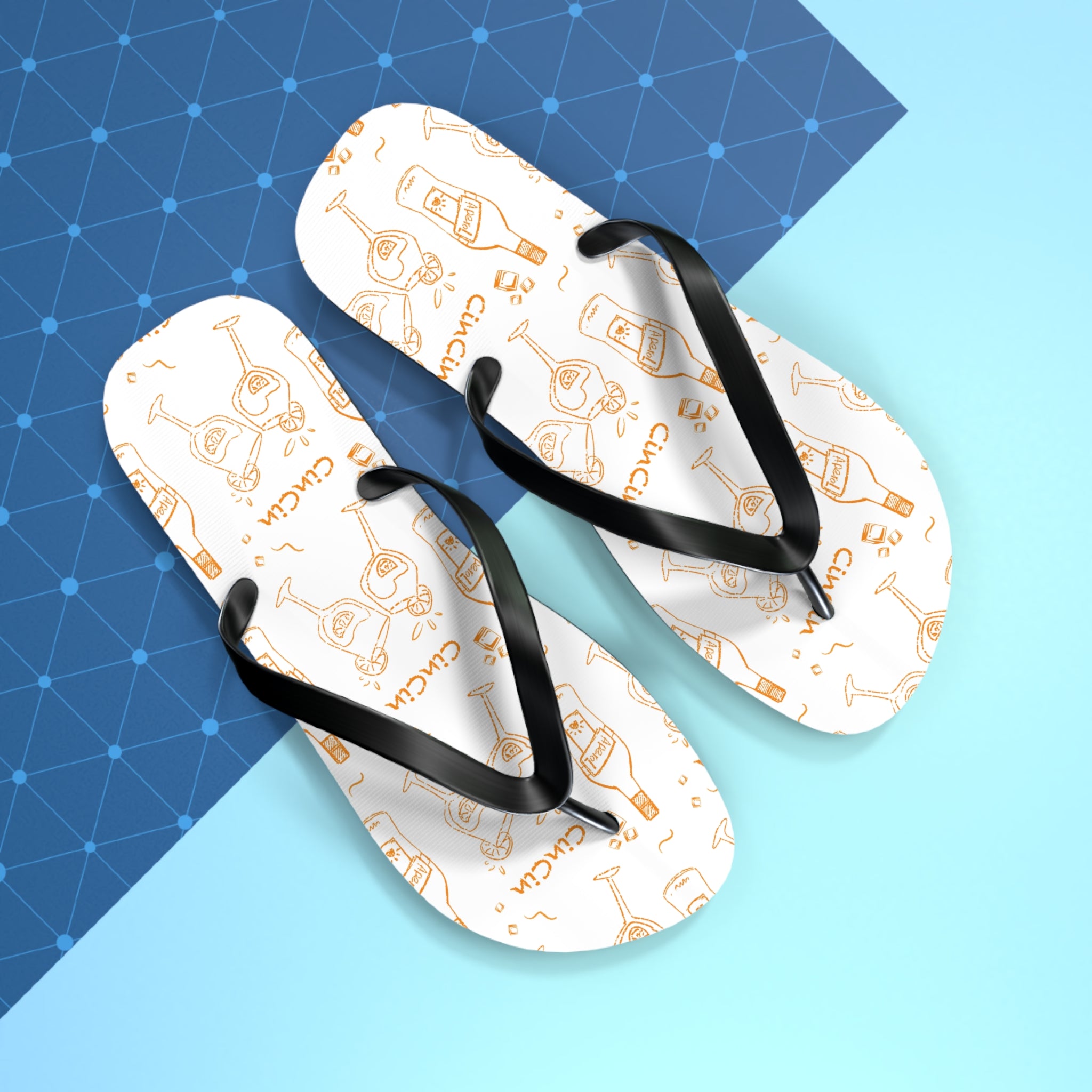 Cin Cin White Flip Flops — White Brunch Collection Inspired Design
