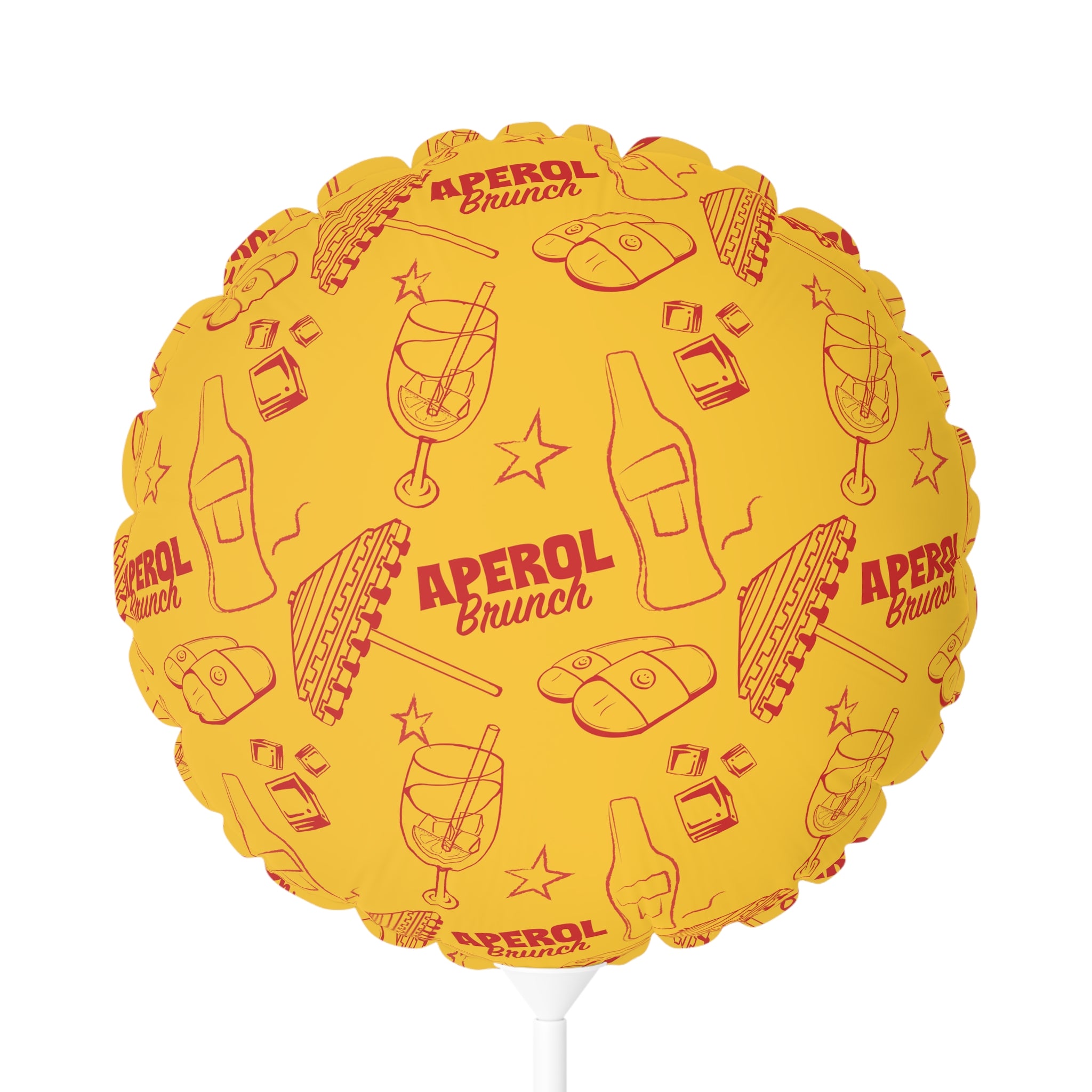 Aperol Brunch 11" Round Balloon — Aperol Yellow Collection Inspired Design