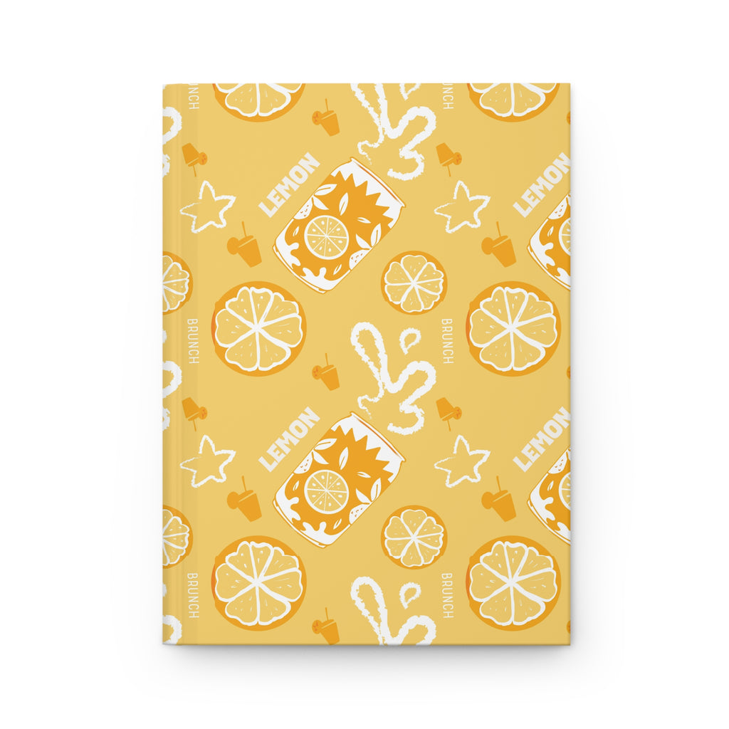 Lemon Fruit Brunch Hardcover Journal – Yellow Aperol Inspired Design